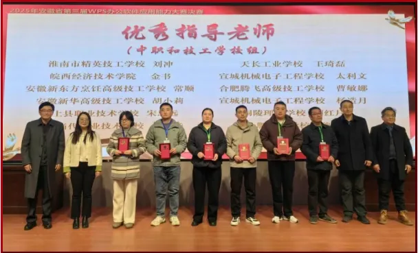 喜报！我校学生在2025年安徽省第三届WPS办公软件应用能力大赛中荣获一等奖